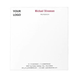 Your Own Design Branded Business Notepad Template