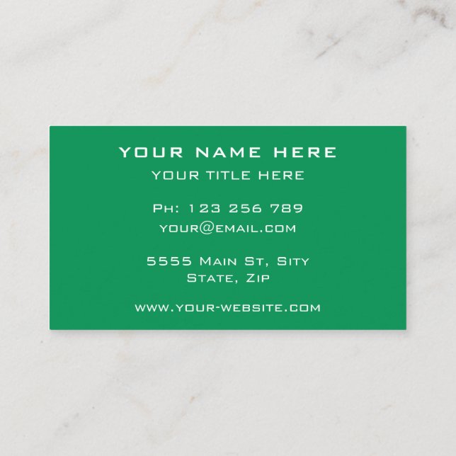 Your Own Design Business Card Custom Colors (Back)