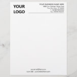 Your Own Design Business Letterhead with Logo<br><div class="desc">Custom Colors and Fonts - Simple Personalized Business Letterhead with Logo - Add Your Logo - Image or QR Code - Photo / Business Name - Company / Address - Contact Information - Resize and move or remove and add elements / image with Customization tool. Choose fonts / size /...</div>