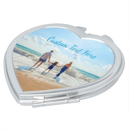 Your Own Design Compact Mirror Custom Photo Text