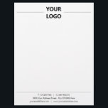 Your Own Design Custom Company Letterhead Template<br><div class="desc">Choose Colors and Fonts - Design Your Own Personalized Your Business Letterhead with Logo - Add Your Logo - Image or QR Code - Photo / Name - Company / Address / Contact Information / More - Resize and move or remove and add elements / image with Customization tool. Choose...</div>