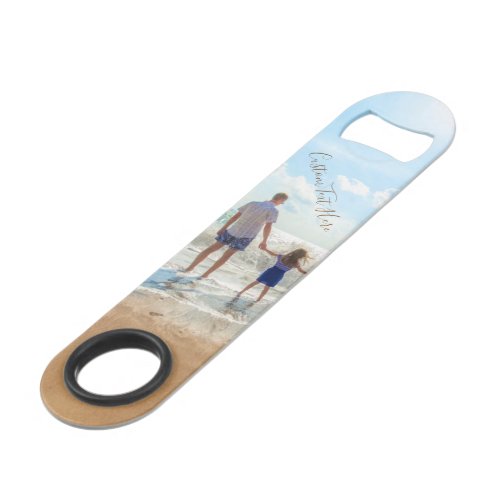 Your Own Design Custom Photo Bar Key with Text