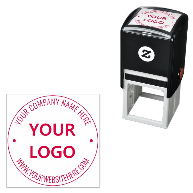 Your Own Design Logo Text Round Self-inking Stamp (In Situ)