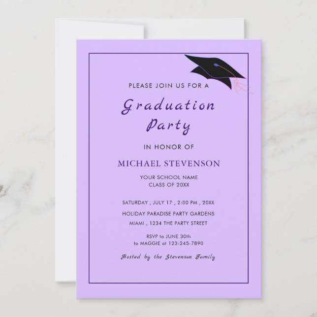 Your Own Design Personalized Graduation Invitation (Front)