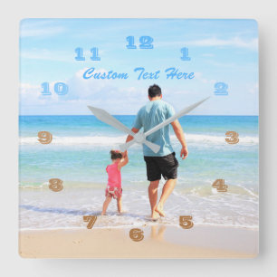 Your Own Design Photo Text Font Name Wall Clock
