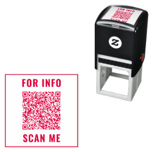 Your Own Design Stamp with QR Code Scan Info