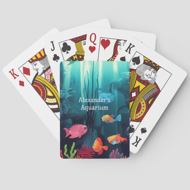 Your Own Exotic Fish Tank Aquarium Poker Cards (Back)