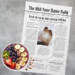 Your Own Front Page News Story Photo Personalized Kitchen Towel<br><div class="desc">Your Own Front Page News Story Photo Personalized .. custom printed novelty news paper kitchen towel from Ricaso - add your own story text or leave as is 
If you are adding your own paragraphs,  please stay within the area allocated to each section</div>