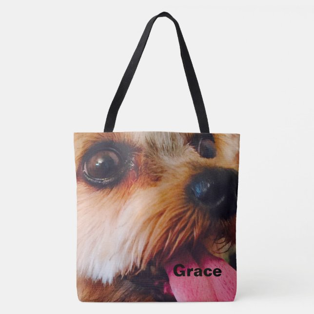 Your Own Image Here Personalized Pooch Photo Tote Bag (Front)