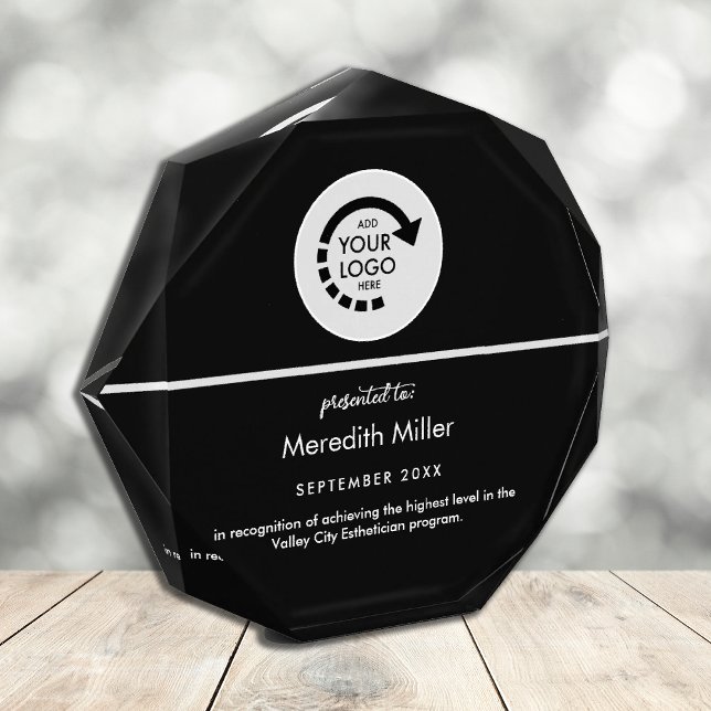 YOUR OWN LOGO Black & White  Acrylic Award (Creator Uploaded)