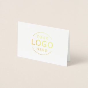 Your Own Logo Business Holiday Thank You Foil Card