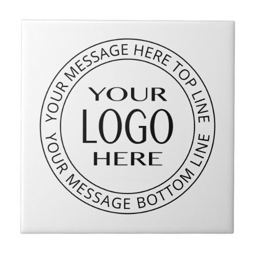 Your Own Logo  Customizable Circular Text Ceramic Tile