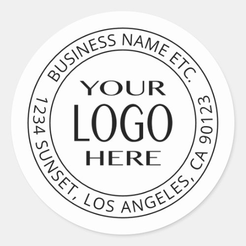 Your Own Logo  Customizable Circular Text Classic Round Sticker