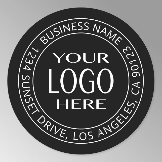 Your Own Logo & Customizable Circular Text Classic Round Sticker (Creator Uploaded)