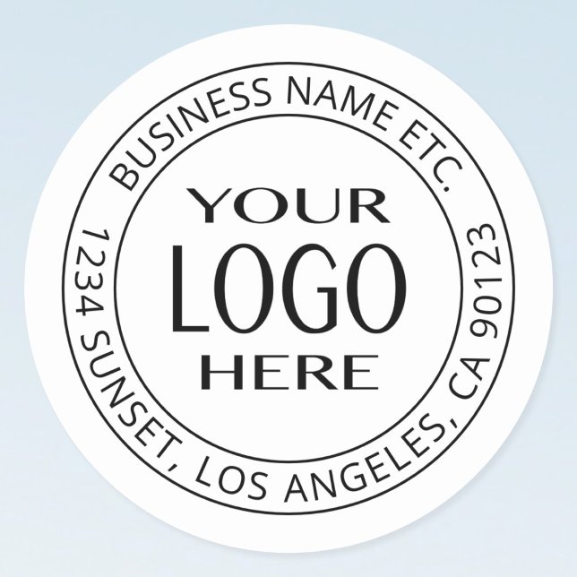 Your Own Logo & Customizable Circular Text Classic Round Sticker (Creator Uploaded)