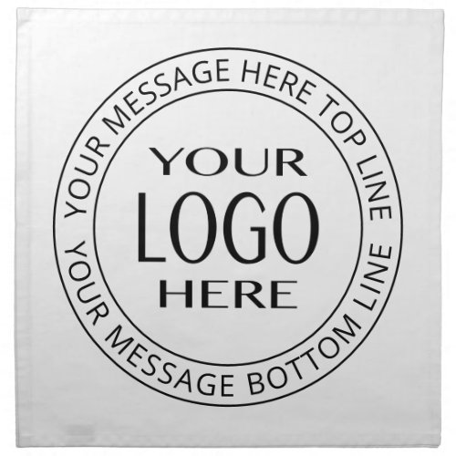 Your Own Logo  Customizable Circular Text Cloth Napkin