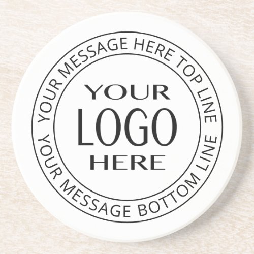 Your Own Logo  Customizable Circular Text Coaster