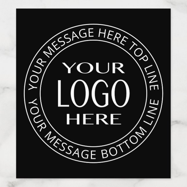 Your Own Logo & Customizable Circular Text Envelope Liner (Design)