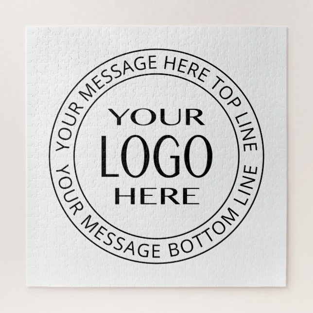 Your Own Logo & Customizable Circular Text Jigsaw Puzzle (Vertical)