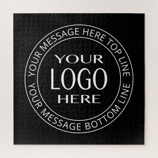 Your Own Logo & Customizable Circular Text Jigsaw Puzzle (Vertical)