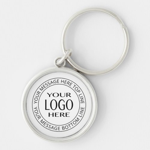 Your Own Logo  Customizable Circular Text Keychain