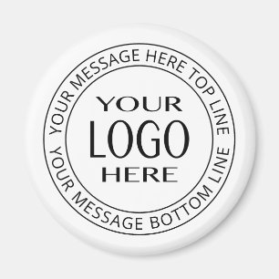Your Own Logo & Customizable Circular Text Magnet