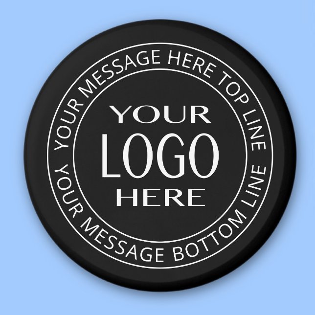 Your Own Logo & Customizable Circular Text Magnet (Creator Uploaded)