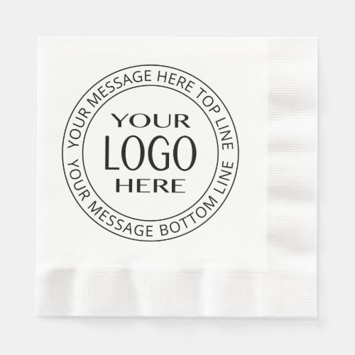 Your Own Logo  Customizable Circular Text Napkins