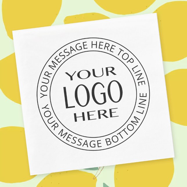 Your Own Logo & Customizable Circular Text Napkins (Creator Uploaded)