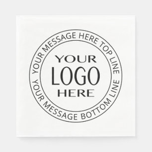Your Own Logo & Customizable Circular Text Napkins
