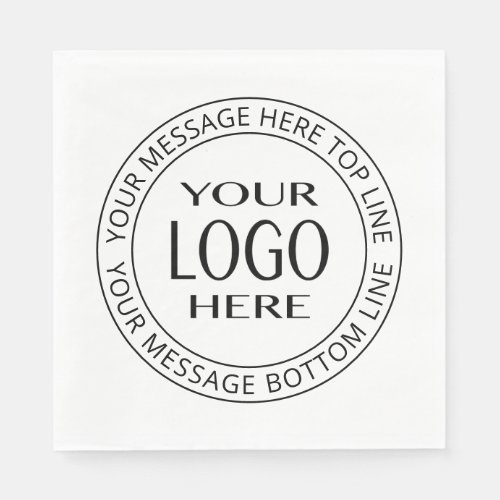 Your Own Logo  Customizable Circular Text Napkins