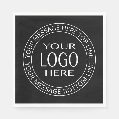 Your Own Logo  Customizable Circular Text Napkins