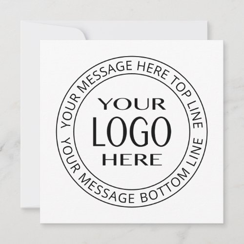 Your Own Logo  Customizable Circular Text Note Card