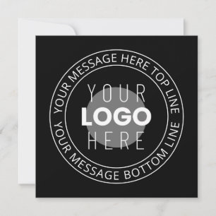 Your Own Logo & Customizable Circular Text Note Card