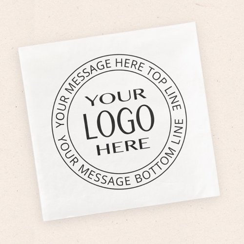 Your Own Logo  Customizable Circular Text Paper Dinner Napkins