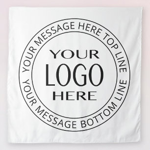 Your Own Logo & Customizable Circular Text Tapestry