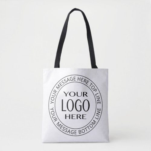 Your Own Logo  Customizable Circular Text Tote Bag