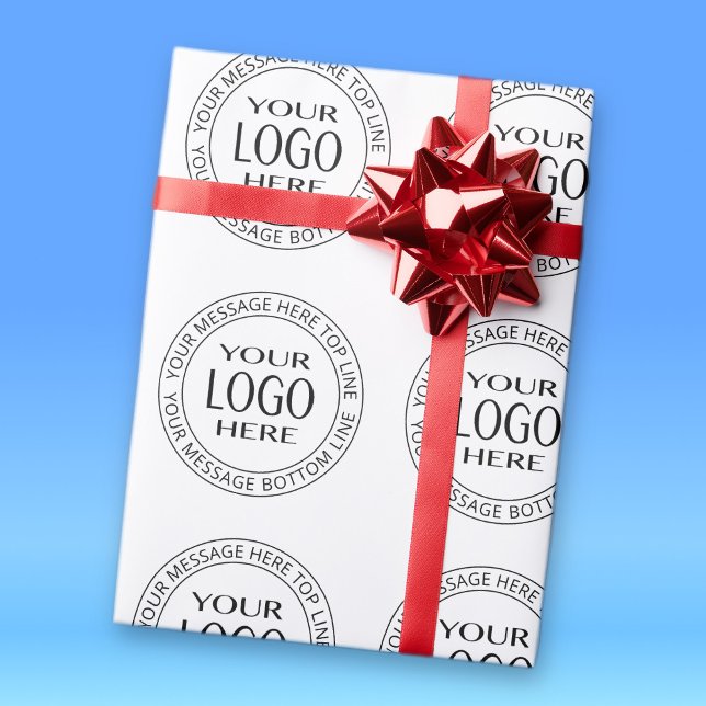 Your Own Logo & Customizable Circular Text Wrapping Paper (Creator Uploaded)