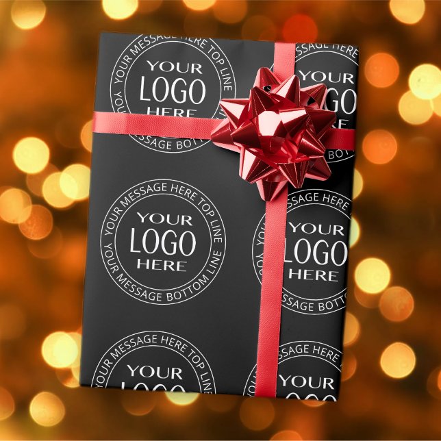 Your Own Logo & Customizable Circular Text Wrapping Paper (Creator Uploaded)