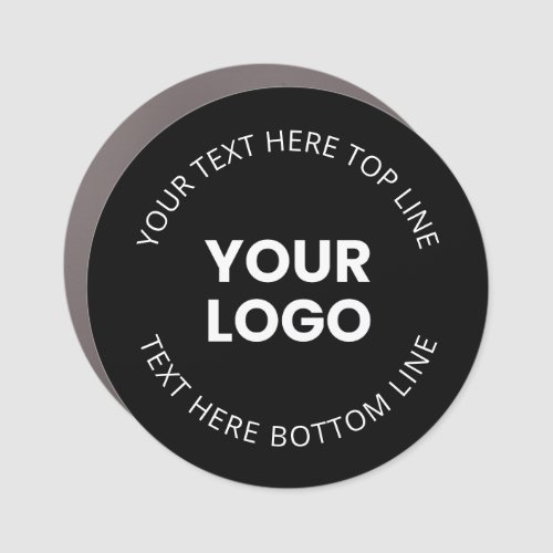 Your Own Logo  Editable Circular Text Car Magnet