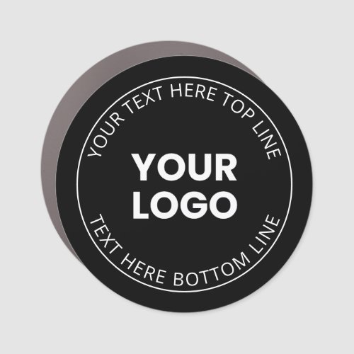 Your Own Logo  Editable Circular Text Car Magnet