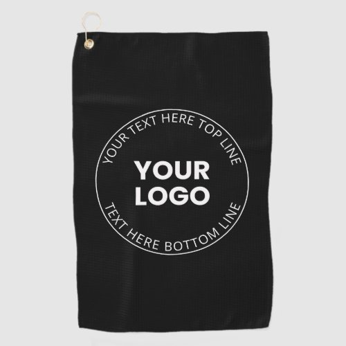 Your Own Logo  Editable Circular Text Golf Towel