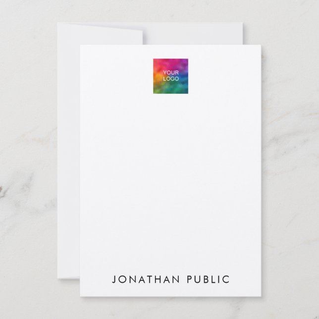 Your Own Logo Elegant Template Felt White Vertical (Front)