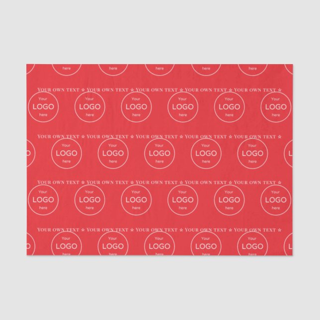 Your own logo here company red Tissue Paper (Front)