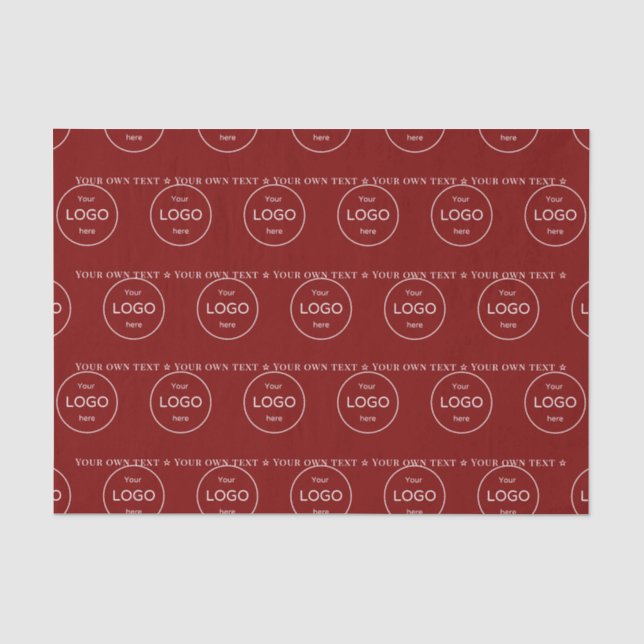 Your own logo here company red Tissue Paper (Front)