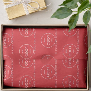 Your own logo here company red Tissue Paper