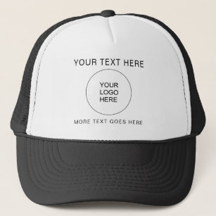 Your Own Logo Text Womens White And Black Baseball Trucker Hat