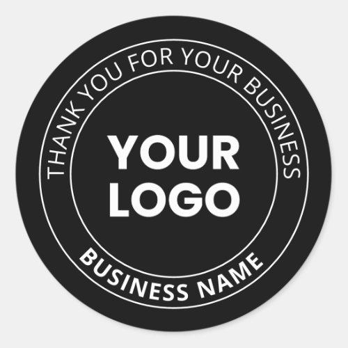 Your Own Logo  Thank You Editable Message Classic Round Sticker