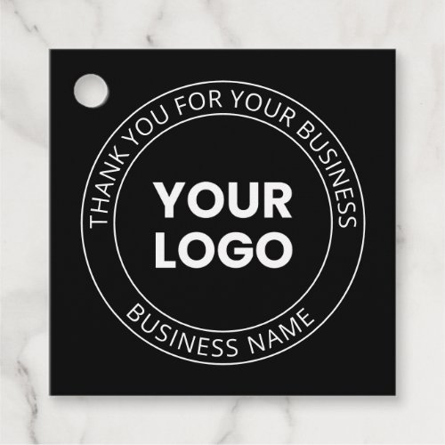 Your Own Logo  Thank You Editable Message Favor Tags