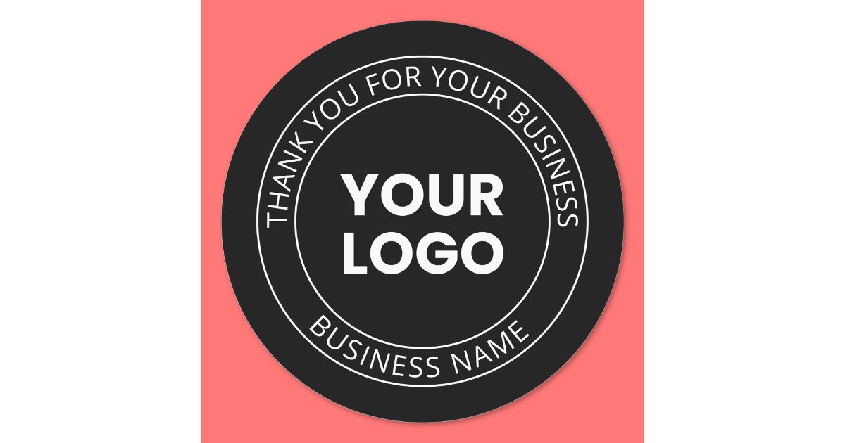 Message Labes Your Own Logo & Thank You Editable Message Labels | Zazzle